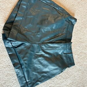 Stylish Faux Leather Shorts